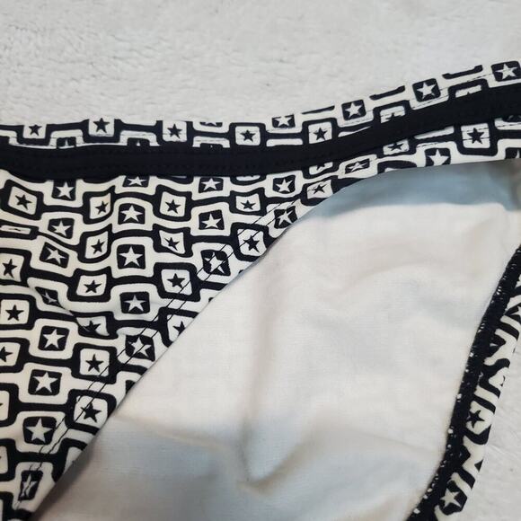 Converse White Black Logo Print 2 piece Halter Top Bikini Swimsuit Swim Bottom L - Picture 6 of 11